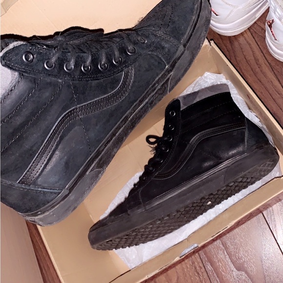 high top black vans size 12 great condition barily worn - Picture 1 of 2
